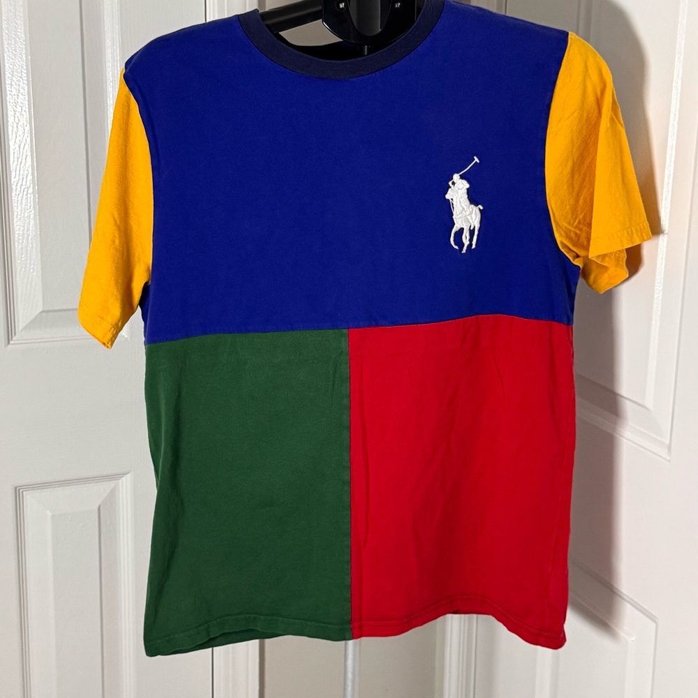 Polo by Ralph Lauren Colorblock Short Sleeve Tee - Blue/Yellow/Green/Red